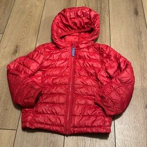 Primary Kids Puffer Jacket Size 4-5 Red